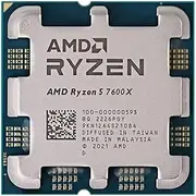 AMD Ryzen 5 7600X R5 7600X 4.7 GHz 6-Core 12-Thread CPU Processor 5NM L3=32M 100-000000593 Socket AM5 New But Without Cooler