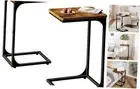 QEEIG C Table Side Table Set of 2 Living Room Sets C Shaped Couch Tray End