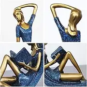Art Sculptures, Bookshelf Decor Knick Knacks Modern Accents Book Lovers Collection for Home Library Office