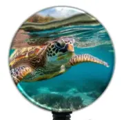 Sea Turtle Retractable Badge Reel, Swivel or Slide ID Badge Clip Holder - 6425