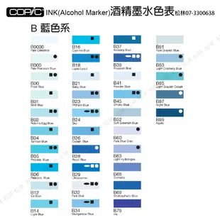 松林 附發票_藍色系列(B) 日本Copic麥克筆補充墨水 酒精墨水 藝術畫 酒精畫 12CC COPIC INK