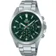 CASIO 卡西歐 EDIFICE 簡約運動風三眼計時手錶-綠 (EFV-630D-3A)