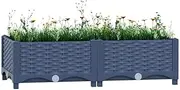 Raised Garden Bed, Elevated Planter Box Plant Container 80x40x23 cm Polypropylene