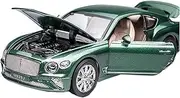 Scale Finished Model Car 1/24 for Bentley Continental GT Simulation Alloy Sports Car Model Diecast Pull Back Vehicle Gifts Miniature Replica Car(Green)