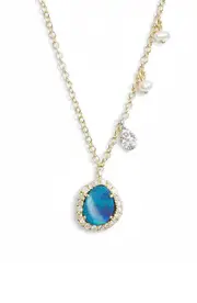 Meira T Mini Stone Diamond Pendant Necklace
