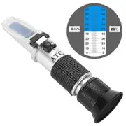 Aluminum Brix Refractometer 0-90% - Handheld Sugar Content Meter for Liquids