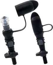 2 Pack Hydration Bags Bite Valve Mouthpiece Replacement for Cross Country Bladder Bag Detachable Universal Manual Switch for Any Hydration Pack System (Black)