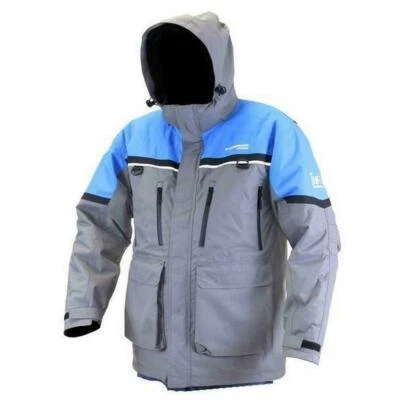 Clam Outdoors Ice Armor Ascent Char/Blu/Blk Float Parkas CHOOSE YOUR SIZE!
