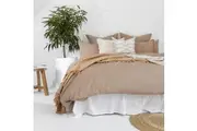 Bambury Linen Quilt Cover Set Tea Rose Soft Woven Home Bedding