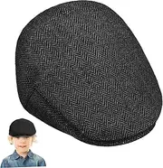 [GAROZATION] Boys Vintage Cap Boys and Girls Flat Hat Children's Beret Hat Cap Stylish Accessory