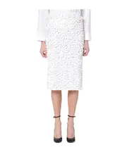 sequined skirt M white