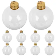 Christmas Booze Balls: 10pcs Clear Plastic Fillable Ornaments for Candy, Juic...