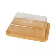 Bamboo Cheese Board w/ Clear Cover Serving Platter Tray Cake Box Storage