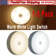 Led Motion Sensor Light USB Rechargeable PIR Wall Cabinet Stair Night Light Lamp