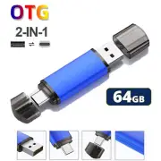 Flash Drive OTG Adapter Type C 64G Lot USB 2.0 Memory Stick Pen Disk For Samsung
