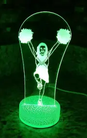 Cheerleader 3D Night Light Color Changing Illusion Lamp Sport Fan Birthday Gift