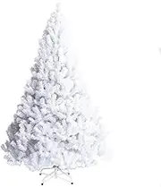 Ariv White Christmas Tree 1.8M/6ft Xmas Tree 1100 Tips Metal Stand PVC Tips Decor Jupiter for Family Store Party Christmas Holiday Decoration
