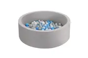 Keezi Ocean Foam Ball Pit with Balls Kids Play Pool Barrier Toys 90x30cm Grey