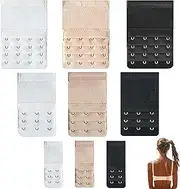[Lunpog] Bra Extenders, Bra ExtendersElastic 2 rows 3 buckles elastic small 3 rows elastic 4 rows 4 buckles,Women Bra Strap Extensions Elastic Extender(9 pieces), No, NO