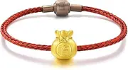 [CHOW SANG SANG] 999 24K Solid Gold Fortune Bag Charm Bracelet for Women 89197C