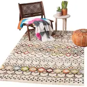 Catzon Modern Rug Fluffy Geometric Washable Non-slip Carpet for Living Room-G1