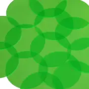 Round Vinyl Shape 2" Green Go Go Fluorescent Edge Glow