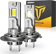 Termitor Upgraded H7 Light Bulbs, 40000LM 10X Brightness, 6500K White Super Bright, 1:1 Halogen Size, W/CSP Chips H7 H7LL Fog Lights, No Adapter Required Easy Install, Non-polarity, Pack of 2