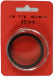 Air-Tite Coin Holder -39 mm- Fits 1oz Silver and Copper Rounds -NO COIN INCLUDED
