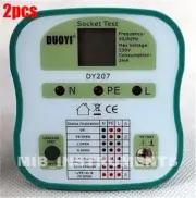 2Pcs AC220V±10% DY207 Rcd Eclb Socket Tester Plug Version Green New Ic gy