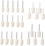 GANAZONO 30Pcs Wool Buffing Wheel Set for Polishing Jewelry Glass Stainless Steel Mechanical Parts Polishing Accessories for Precision Finishing