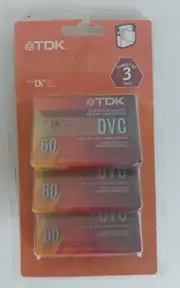 TDK DVC Mini-DV 60 3-Pack Blank Tapes Digital Video Cassettes DVC60 New 2004