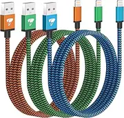 Aioneus iPhone Charger Cable 3M 3Pack Apple MFi Certified USB A to Lightning Cable Nylon Braided Extra Long iPhone Charging Cable Fast Charge Cord for iPhone 14 13 12 11 Pro Max XR XS 8 7 Plus 6,iPad