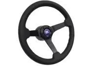 1984-2004 Ford Mustang 6-Bolt Black Leather Steering Wheel Kit, CS, SN95, Fox-4 (for: Ford)