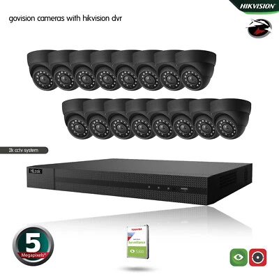 HIKVISION HILOOK CCTV SYSTEM 5MP DVR OUTDOOR NIGHTVISION SECURITY HD CAMERA KIT
