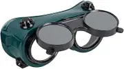 Welding Glasses for Men,Eye Protection Goggles | Eye Protection Plasma Cutting Arc Flipping Up Dustproof Glasses for Torching Soldering Brazing Welding