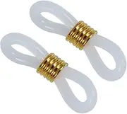 [ARTSEWPLY] 100Pcs Adjustable DIY Silicone Glasses Chain Fixing Ring Non Slip Eyeglasses Accessories Golden Durable Wearproof Easy to Install for Custom Eyewear