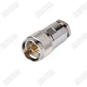 PL259 UHF Male Clamp Connector for LMR400 RG8 RG213 RG214 Coaxial Cable