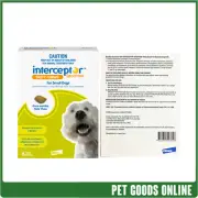 Interceptor Chews Dog 4-11Kg Small Green 6 Pack