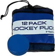 TronX Youth Mite Ice Hockey Pucks - Blue 4oz Puck Kids Lightweight with Mesh Carrying Bag, Great for Stick Handling & Training Drills