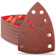TOPEX Detail Sanding Sheets, 102x148mm, 10x40,60,80,100,120,240 Oxide Sandpaper Sanding Paper Pads Abrasive Sheet Hook&Loop Mixed Grits Coarse Accessories for TOPEX Sanders