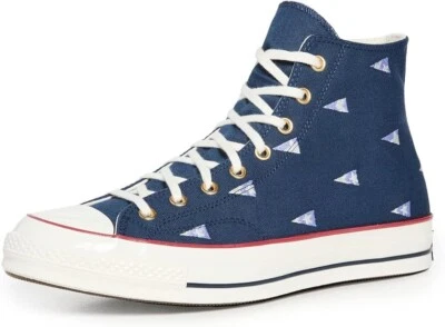 Converse Men's Chuck 70 Sneakers, Navy/Ultraviolet/Egret, Blue, Print, 9 Medium