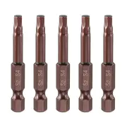 5pcs 4mm Metric Hex Head Wrench Drill Bit 2" Length Magnetic Screwdriver Bits