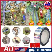 Bird Repellent Tape Deterrent Reflective 2.4cm*80m Woodpeckers, Geese & More BY