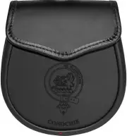Conochie Leather Day Sporran Scottish Clan Crest