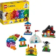 LEGO Classic Bricks and Houses 11008 Kids’ Building Toy Starter Set with Fun Builds to Stimulate Young Minds