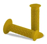 AME BMX Round Pattern Retro Old School Bike Grips - Skyway Hutch - Yellow
