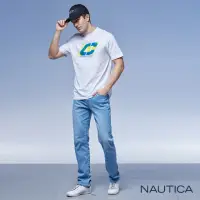 在飛比找momo購物網優惠-【NAUTICA】男裝 涼感刷色休閒牛仔褲(藍色)