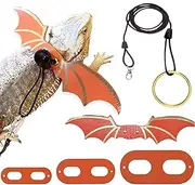 Bearded Dragon Lead, Lead for Bearded Dragons, S/M/L Pack of 3, Adjustable Amphibian Lead, Bat Wings, Costume Accessory for Reptiles, Geckos, Iguanas