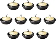 Set of 10 Red Belt Gold Saikomasuji Hot Pot 6.2 x 3.5 inches (15.8 x 9 cm) | Kaiseki Nabe, Reinforced Lid, Setomonohonpo