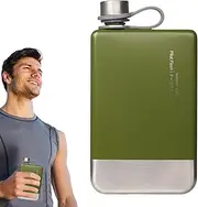 Stainless Steel Wine Tumbler | Portable Lightweight Travel Water Bottle - Reusable Liquor Canteen for Beer Beverage Drinks Coffee Spirits Soda Juice